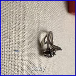 James Avery Rose Flower Band Ring Silver Metal No Stone Size 3 Signed Birthday