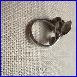 James Avery Rose Flower Band Ring Silver Metal No Stone Size 3 Signed Birthday