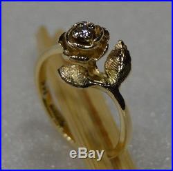 James Avery Rose Ring with Diamond in 14k Gold