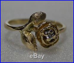 James Avery Rose Ring with Diamond in 14k Gold