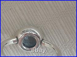 James Avery Round Blue Topaz Ring Sterling Silver 925 Size 5 3/4