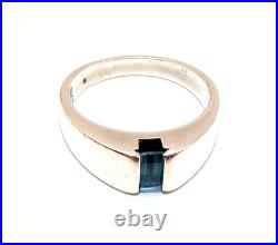 James Avery STERLING SILVER Meridian BLUE Topaz RING Sz. 7