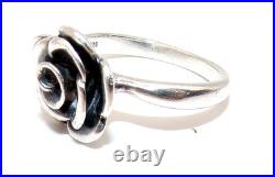 James Avery STERLING SILVER Retired ROSE BLOSSOM Flower RING Sz. 7