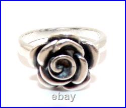 James Avery STERLING SILVER Retired ROSE BLOSSOM Flower RING Sz. 7
