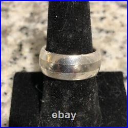 James Avery STERLING WITH TITANIUM BAND RING SZ 9.5 Silver 13.8g