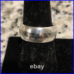 James Avery STERLING WITH TITANIUM BAND RING SZ 9.5 Silver 13.8g