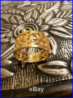 James Avery SWIRL Open Adorned 14K Gold Ring Size 6