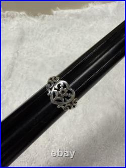 James Avery Scrolled Heart Flower Ring Sterling Silver Size 9 Retired
