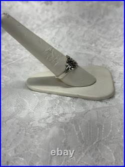 James Avery Scrolled Heart Flower Ring Sterling Silver Size 9 Retired