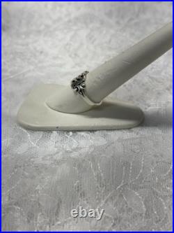 James Avery Scrolled Heart Flower Ring Sterling Silver Size 9 Retired