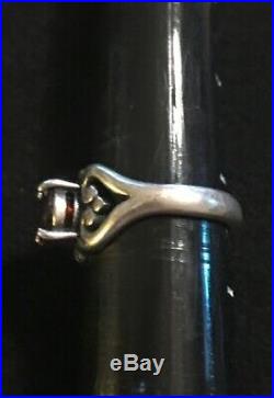 James Avery Scrolled Heart Garnet Ring Size 7.25 Retails $230 Read Description