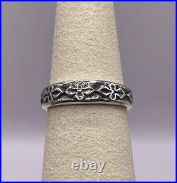 James Avery Secret Message Fleur De Lis Spinner Ring SZ 5 Retired Engrave-able