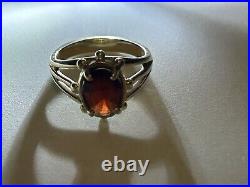 James Avery Sencillo Garnet 14k Gold Ring Rare Retired Very Beautiful James Avery Sencillo Garnet 14k Gold Ring Rare Retired Very Beautiful
