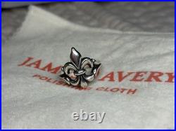 James Avery Signed 925 Sterling Silver RETIRED Fleur-de-Lis Ring Size 8