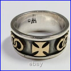 James Avery Silver 14k Gold 5.9g Size 7.5 Maltese Cross Unity Circle Ring 57084K