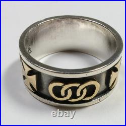 James Avery Silver 14k Gold 5.9g Size 7.5 Maltese Cross Unity Circle Ring 57084K