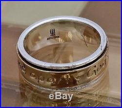 James Avery Silver & Gold God Be With Us Band Ring, Size 7.5, 8.8 G. RETIRED