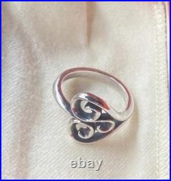 James Avery Silver Retired French Scroll Heart Ring Size 6.5 Original Box James Avery Silver Retired French Scroll Heart Ring Size 6.5 Original Box