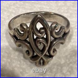 James Avery Silver Tone Filigree Scroll Band Ring Size 6 Metal No Stone 0 Gems
