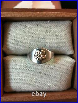 James Avery Silver and Gold Flower Ring Sz 4.25