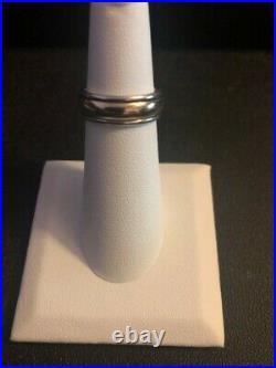 James Avery Simplicity Wedding Band Ring in 14k Gold and Sterling Silver Size 5