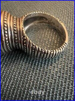 James Avery Size 5 Ring African Beaded Onyx Tribal Sterling Silver RETIRED