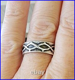 James Avery Size 8.5 Crown of Thorns Band Ring Sterling Silver