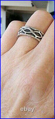 James Avery Size 8.5 Crown of Thorns Band Ring Sterling Silver