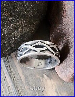 James Avery Size 8.5 Crown of Thorns Band Ring Sterling Silver