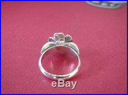 James Avery Small April Flower Ring 18k and Sterling Silver Size 6