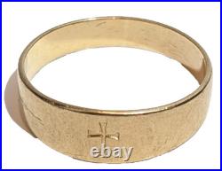 James Avery Solid 14K Yellow Gold Cross Band Ring Size 5 HUGE JEWELRY SELECTION