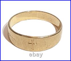 James Avery Solid 14K Yellow Gold Cross Band Ring Size 5 HUGE JEWELRY SELECTION