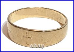 James Avery Solid 14K Yellow Gold Cross Band Ring Size 5 HUGE JEWELRY SELECTION