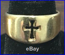 James Avery Solid 14K Yellow Gold Crosslet Ring Size 4