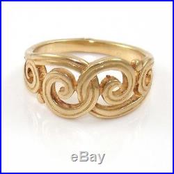 James Avery Solid 14K Yellow Gold Retired Gentle Wave Ring Size 6.5