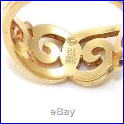 James Avery Solid 14K Yellow Gold Retired Gentle Wave Ring Size 6.5