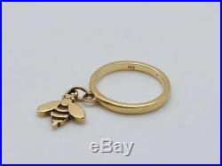 James Avery Solid 14k Yellow Gold Bee Charm Ring! Size 3.5