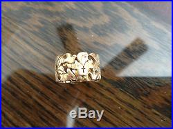 James Avery Solid Yellow Gold Saint Francis Ring Size 6