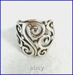 James Avery Sorrento Sterling Ring Retired Size 8