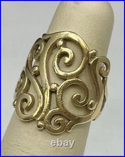 James Avery Sorrento Swirl Scroll Ring In 14k Gold Size 6