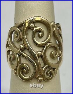 James Avery Sorrento Swirl Scroll Ring In 14k Gold Size 6