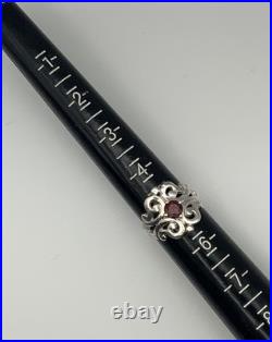 James Avery Spanish Birthstone Lace Ring with Ruby Gemstone RETIRED