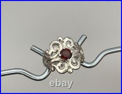 James Avery Spanish Birthstone Lace Ring with Ruby Gemstone RETIRED