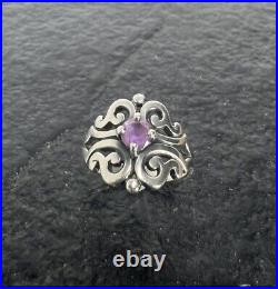 James Avery Spanish Lace Amethyst Ring Size 7.5 5.0 Grams