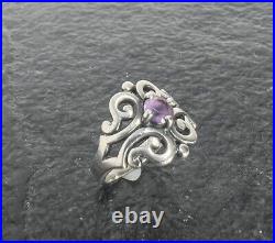 James Avery Spanish Lace Amethyst Ring Size 7.5 5.0 Grams