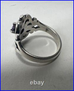 James Avery Spanish Lace Amethyst Ring Size 7.5 5.0 Grams