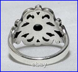James Avery Spanish Lace Aquamarine Birthstone Sterling Silver Ring Size-6 5G