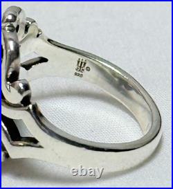 James Avery Spanish Lace Aquamarine Birthstone Sterling Silver Ring Size-6 5G