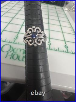James Avery Spanish Lace Birthstone Ring Lab Created Blue Sapphire Sept SZ 8.5