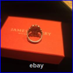 James Avery Spanish Lace Filigree Birthstone Ring December Blue Topaz Size 4.25